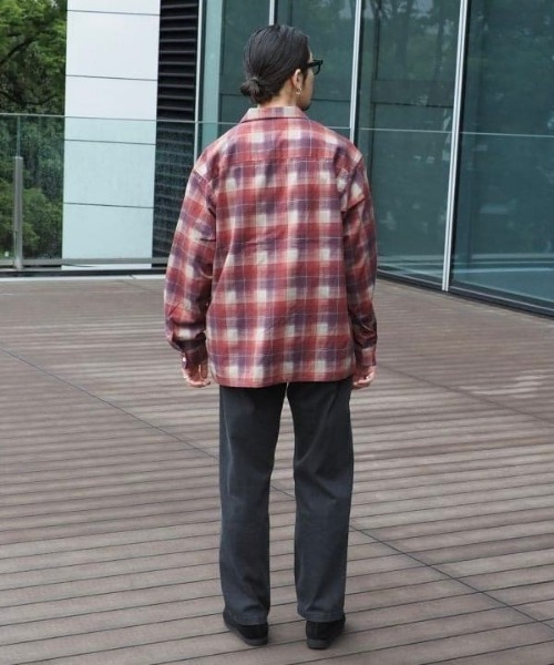 B:MING by BEAMS（ビーミングバイビームス）の「プリント オンブレチェック オープンカラーシャツ（シャツ/ブラウス・メンズ・レッド/ブラック・S/M/L/XL）」の16枚目の写真