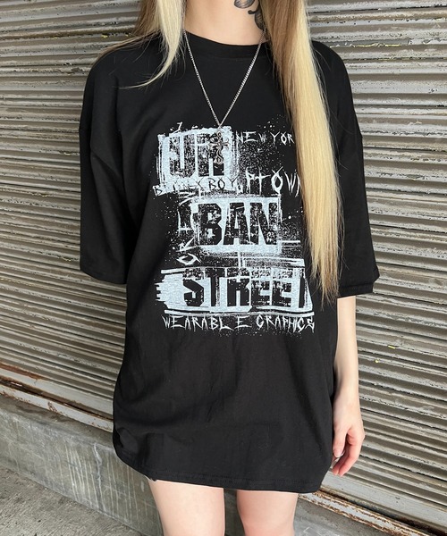 Figments（フィグメンツ）の「パンクロゴビッグT（Tシャツ/カットソー・レディース・ホワイト/ブラック・FREE）」の2枚目の写真