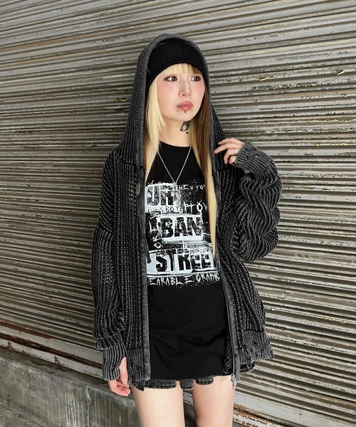 Figments（フィグメンツ）の「パンクロゴビッグT（Tシャツ/カットソー・レディース・ホワイト/ブラック・FREE）」の3枚目の写真