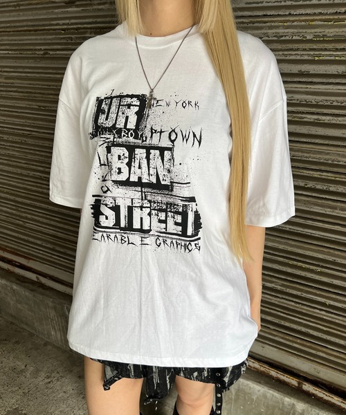 Figments（フィグメンツ）の「パンクロゴビッグT（Tシャツ/カットソー・レディース・ホワイト/ブラック・FREE）」の7枚目の写真