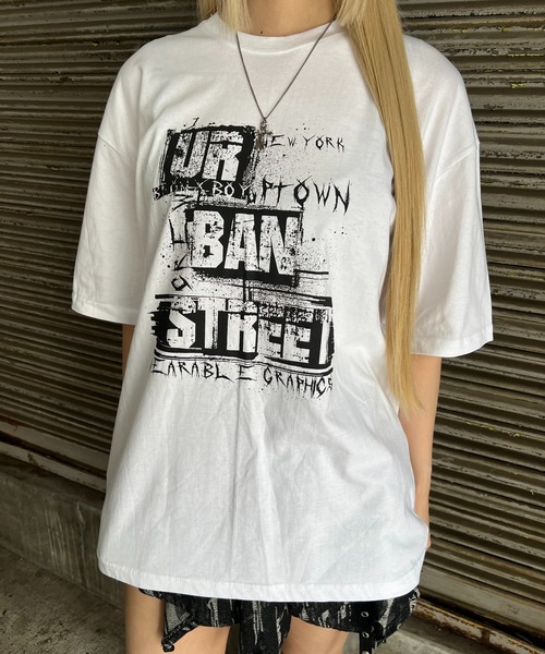 Figments（フィグメンツ）の「パンクロゴビッグT（Tシャツ/カットソー・レディース・ホワイト/ブラック・FREE）」の8枚目の写真