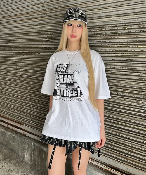 Figments（フィグメンツ）の「パンクロゴビッグT（Tシャツ/カットソー・レディース・ホワイト/ブラック・FREE）」の11枚目の写真