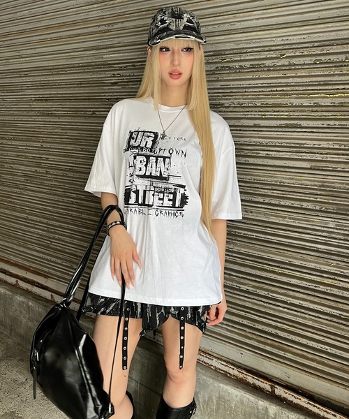 Figments（フィグメンツ）の「パンクロゴビッグT（Tシャツ/カットソー・レディース・ホワイト/ブラック・FREE）」の12枚目の写真