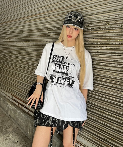 Figments（フィグメンツ）の「パンクロゴビッグT（Tシャツ/カットソー・レディース・ホワイト/ブラック・FREE）」の10枚目の写真