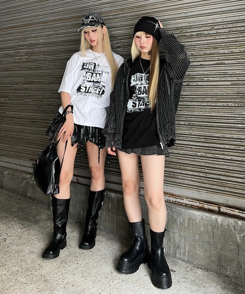 Figments（フィグメンツ）の「パンクロゴビッグT（Tシャツ/カットソー・レディース・ホワイト/ブラック・FREE）」の15枚目の写真