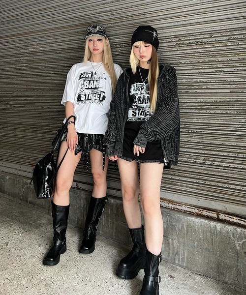 Figments（フィグメンツ）の「パンクロゴビッグT（Tシャツ/カットソー・レディース・ホワイト/ブラック・FREE）」の16枚目の写真