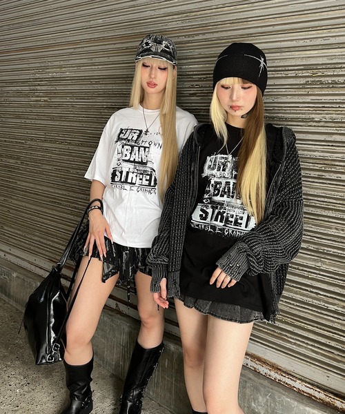 Figments（フィグメンツ）の「パンクロゴビッグT（Tシャツ/カットソー・レディース・ホワイト/ブラック・FREE）」の19枚目の写真