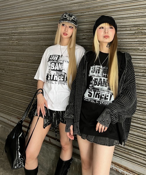 Figments（フィグメンツ）の「パンクロゴビッグT（Tシャツ/カットソー・レディース・ホワイト/ブラック・FREE）」の20枚目の写真