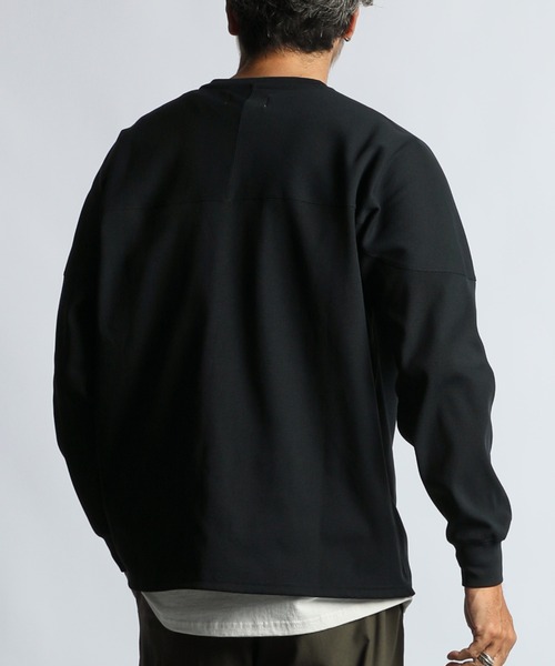 The DUFFER of ST.GEORGE（ザダファーオブセントジョージ）の「「AIR FLEX」SETUP HONEYCOMB HENLEY L/S TEE：機能素材 「エアフレックス」セットアップ ヘンリーネック ロンTEE（Tシャツ/カットソー・メンズ・ブラック/ネイビー・X-LARGE/LARGE/MEDIUM/SMALL）」の8枚目の写真