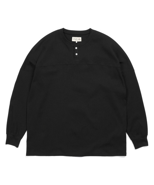 The DUFFER of ST.GEORGE（ザダファーオブセントジョージ）の「「AIR FLEX」SETUP HONEYCOMB HENLEY L/S TEE：機能素材 「エアフレックス」セットアップ ヘンリーネック ロンTEE（Tシャツ/カットソー・メンズ・ブラック/ネイビー・X-LARGE/LARGE/MEDIUM/SMALL）」の9枚目の写真