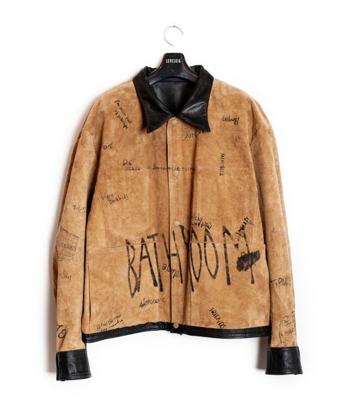 SEVESKIG（セヴシグ）の「SEVESKIG/セブシグ/LEATHER_SHIRTS_LT-SV-NRS-1003（ライダースジャケット・メンズ・ブラック/ピンク・SMALL/MEDIUM/LARGE/X-LARGE）」の6枚目の写真