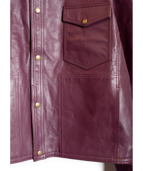 SEVESKIG（セヴシグ）の「SEVESKIG/セブシグ/LEATHER_SHIRTS_LT-SV-NRS-1003（ライダースジャケット・メンズ・ブラック/ピンク・SMALL/MEDIUM/LARGE/X-LARGE）」の17枚目の写真