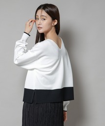 NANO universe | 洗濯機洗可前後2way配色ニット(ニット/セーター)