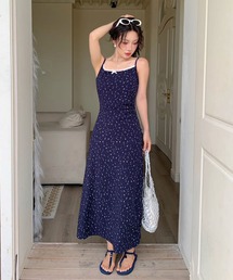 タグ付 COTOO コトゥー 花柄ひざ丈ワンピース　 ドレス フラワー フレア 17_000000000377.jpg?1678209905