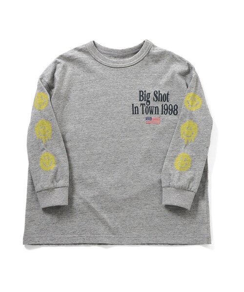 BREEZE(ブリーズ)の「【B NEWJACK 】スリーブグラフィックロンT_ジュニア対応(Tシャツ/カットソー・キッズ・オフホワイト/グレー/ネイビー/オレンジ・160/150/140/130/120/110/100/90)」の2枚目の写真