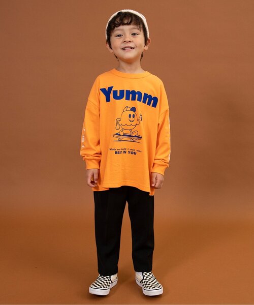 BREEZE(ブリーズ)の「【B NEWJACK 】スリーブグラフィックロンT_ジュニア対応(Tシャツ/カットソー・キッズ・オフホワイト/グレー/ネイビー/オレンジ・160/150/140/130/120/110/100/90)」の7枚目の写真