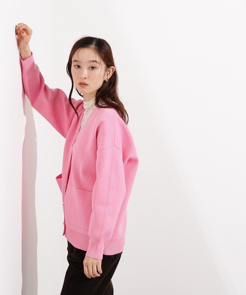 N.（N. Natural Beauty Basic）（エヌエヌナチュラルビューティーベーシック）の「スウェットライクフォルムカーディガン（カーディガン/ボレロ・レディース・グレー/ブラウン/ピンク・MEDIUM）」の11枚目の写真