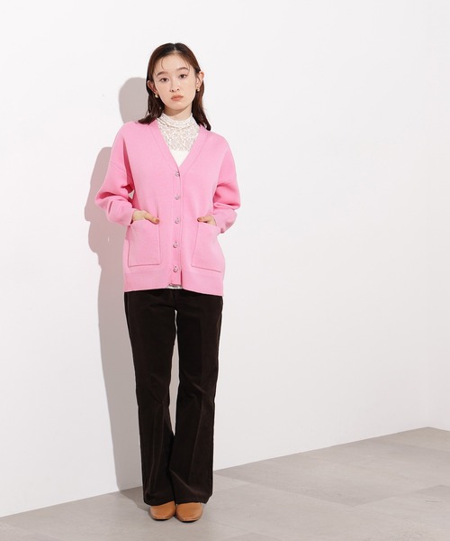 N.（N. Natural Beauty Basic）（エヌエヌナチュラルビューティーベーシック）の「スウェットライクフォルムカーディガン（カーディガン/ボレロ・レディース・グレー/ブラウン/ピンク・MEDIUM）」の12枚目の写真