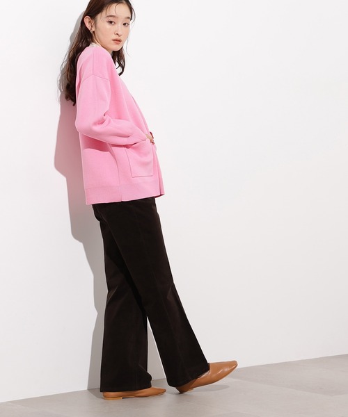 N.（N. Natural Beauty Basic）（エヌエヌナチュラルビューティーベーシック）の「スウェットライクフォルムカーディガン（カーディガン/ボレロ・レディース・グレー/ブラウン/ピンク・MEDIUM）」の14枚目の写真