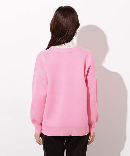 N.（N. Natural Beauty Basic）（エヌエヌナチュラルビューティーベーシック）の「スウェットライクフォルムカーディガン（カーディガン/ボレロ・レディース・グレー/ブラウン/ピンク・MEDIUM）」の6枚目の写真