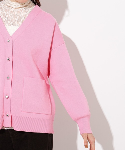 N.（N. Natural Beauty Basic）（エヌエヌナチュラルビューティーベーシック）の「スウェットライクフォルムカーディガン（カーディガン/ボレロ・レディース・グレー/ブラウン/ピンク・MEDIUM）」の7枚目の写真