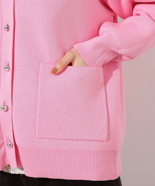 N.（N. Natural Beauty Basic）（エヌエヌナチュラルビューティーベーシック）の「スウェットライクフォルムカーディガン（カーディガン/ボレロ・レディース・グレー/ブラウン/ピンク・MEDIUM）」の8枚目の写真