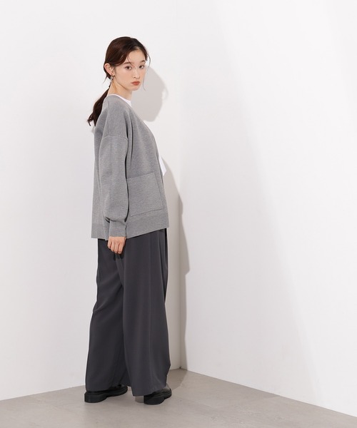 N.（N. Natural Beauty Basic）（エヌエヌナチュラルビューティーベーシック）の「スウェットライクフォルムカーディガン（カーディガン/ボレロ・レディース・グレー/ブラウン/ピンク・MEDIUM）」の22枚目の写真