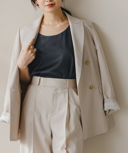 セール】《追加3》【洗える】ルナサテンデコルテ2WAYトップス（シャツ