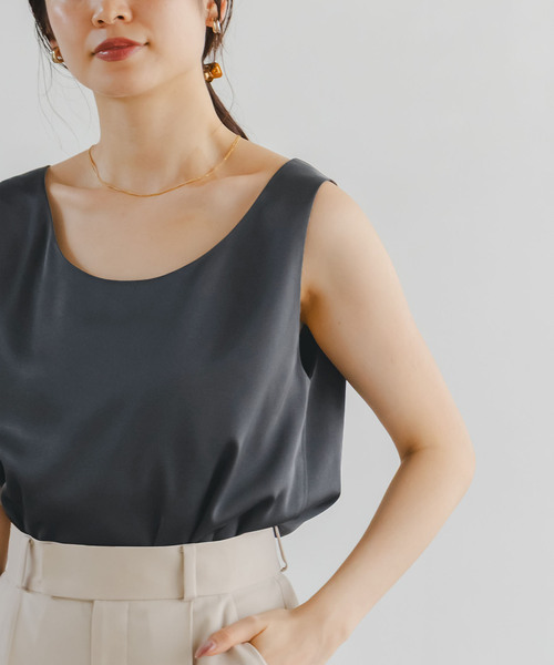 セール】《追加3》【洗える】ルナサテンデコルテ2WAYトップス（シャツ