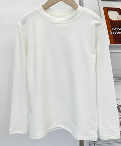 cammie(キャミー)の「シンプルフィットロンT(Tシャツ/カットソー・レディース・ベージュ/ダークグレー/ブラック/ブラウン/ホワイト・LARGE/MEDIUM)」の10枚目の写真