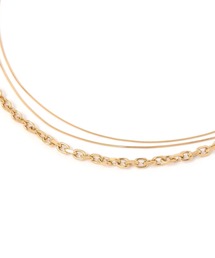 GLOBAL WORK | ステンレス三連レイヤードネックレス/583493(ネックレス)