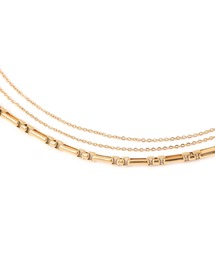 GLOBAL WORK | ステンレス三連レイヤードネックレス/583493(ネックレス)
