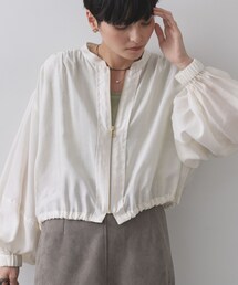 OPAQUE.CLIP | シアーランタンスリーブブルゾン【洗濯機洗い可】(ブルゾン)