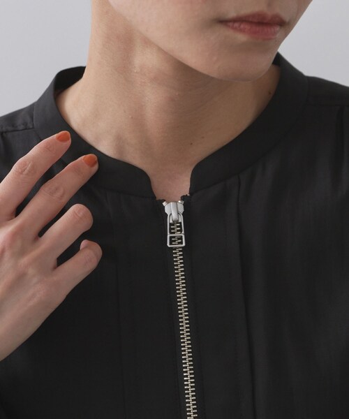 OPAQUE.CLIP（オペークドットクリップ）の「シアーランタンスリーブブルゾン【洗濯機洗い可】（ブルゾン・レディース・ブラック/アイボリー・42/40/38）」の19枚目の写真