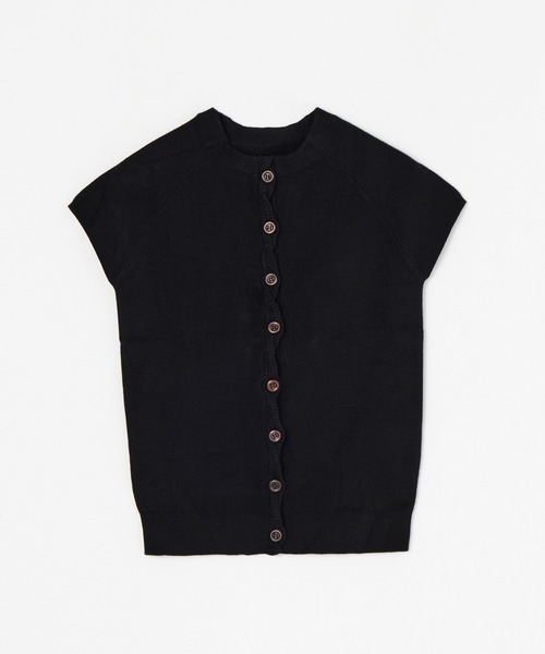 BEEDEN(ビーデン)の「CROSS BUTTON COMPACT KNIT TOPS(ニット/セーター・レディース・カモフラージュ/ブラック・FREE)」の8枚目の写真