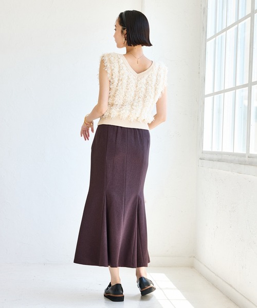 VIS(ビス)の「【2WAY】フリンジニットベスト(ベスト・レディース・ブラック系その他/キナリ・FREE)」の12枚目の写真