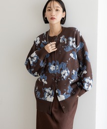 LOWRYS FARM | ニュアンスカウガラカーディガンＬＳ　583234(カーディガン/ボレロ)