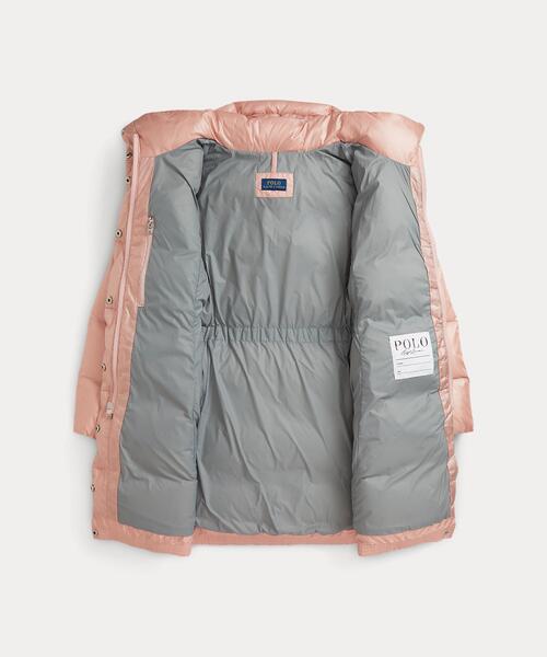 POLO RALPH LAUREN CHILDRENSWEAR(ポロ ラルフ ローレン チルドレンズウェア)の「メタリック ダウン フーデッド ロング ジャケット(ダウンジャケット/コート・キッズ・ピンク・XL/S/M/L)」の4枚目の写真