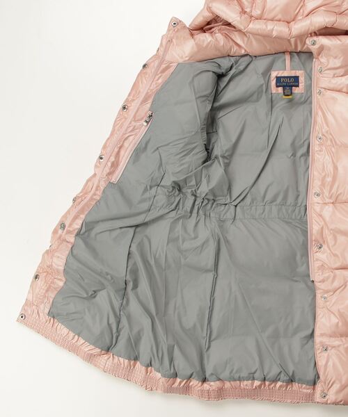 POLO RALPH LAUREN CHILDRENSWEAR(ポロ ラルフ ローレン チルドレンズウェア)の「メタリック ダウン フーデッド ロング ジャケット(ダウンジャケット/コート・キッズ・ピンク・XL/S/M/L)」の7枚目の写真
