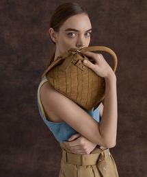 CHARLES & KEITH | Ivette イヴェット スエードウーブントップハンドルバッグ(トートバッグ)