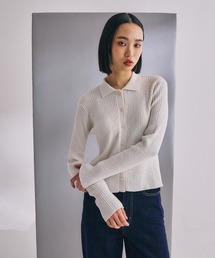 mysty woman | ブークレ襟付きカーディガン 581462(カーディガン/ボレロ)