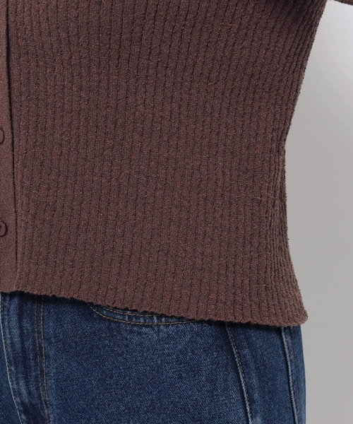 mysty woman（ミスティウーマン）の「ブークレ襟付きカーディガン 581462（カーディガン/ボレロ・レディース・アイボリー/ブルー/ブラウン・FREE）」の12枚目の写真