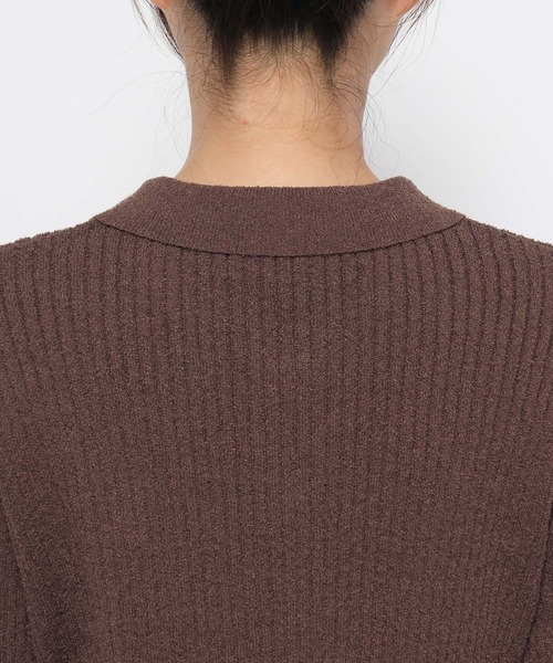 mysty woman（ミスティウーマン）の「ブークレ襟付きカーディガン 581462（カーディガン/ボレロ・レディース・アイボリー/ブルー/ブラウン・FREE）」の13枚目の写真