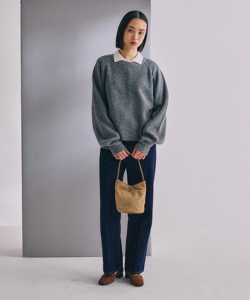 mysty woman（ミスティウーマン）の「ブークレ襟付きカーディガン 581462（カーディガン/ボレロ・レディース・アイボリー/ブルー/ブラウン・FREE）」の20枚目の写真