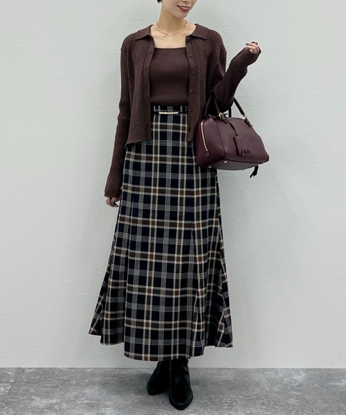 mysty woman（ミスティウーマン）の「ブークレ襟付きカーディガン 581462（カーディガン/ボレロ・レディース・アイボリー/ブルー/ブラウン・FREE）」の22枚目の写真