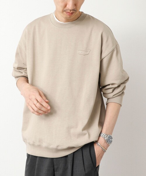 NOLLEY’S（ノーリーズ）の「度詰め引き揃え天竺 クラフトクジラ ワンポイントロンT 25AW（Tシャツ/カットソー・メンズ・ホワイト/グレイッシュベージュ/グレイッシュブルー・S/M/L/XL）」の14枚目の写真