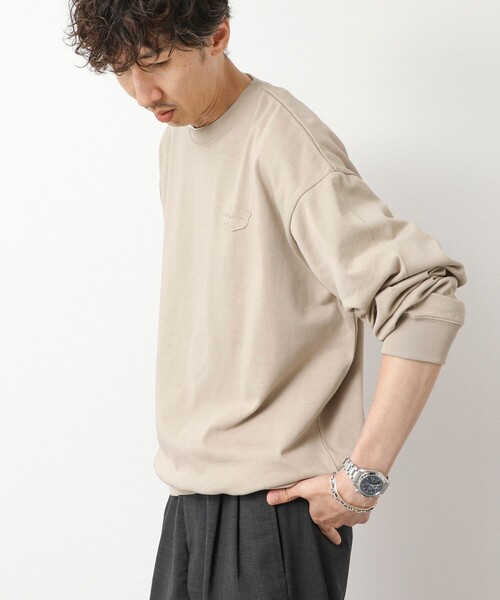 NOLLEY’S（ノーリーズ）の「度詰め引き揃え天竺 クラフトクジラ ワンポイントロンT 25AW（Tシャツ/カットソー・メンズ・ホワイト/グレイッシュベージュ/グレイッシュブルー・S/M/L/XL）」の15枚目の写真