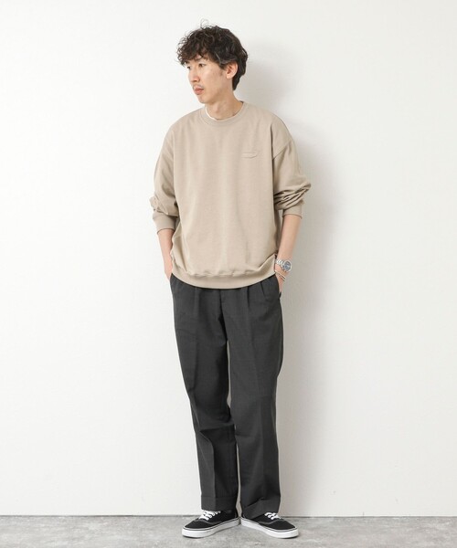 NOLLEY’S（ノーリーズ）の「度詰め引き揃え天竺 クラフトクジラ ワンポイントロンT 25AW（Tシャツ/カットソー・メンズ・ホワイト/グレイッシュベージュ/グレイッシュブルー・S/M/L/XL）」の8枚目の写真