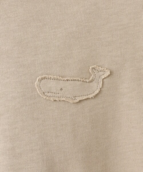NOLLEY’S（ノーリーズ）の「度詰め引き揃え天竺 クラフトクジラ ワンポイントロンT 25AW（Tシャツ/カットソー・メンズ・ホワイト/グレイッシュベージュ/グレイッシュブルー・S/M/L/XL）」の4枚目の写真