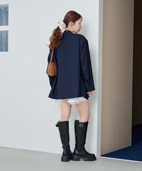 Kastane(カスタネ)の「*【セットアップ対応】ダブルBIGジャケット(テーラードジャケット・レディース・ベージュ/ブラック/ネイビー・FREE)」の16枚目の写真